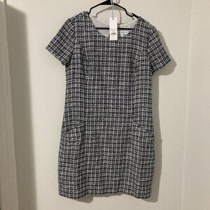 New with Tags Southern Tide Shift Dress Navy Herringbone Style Cotton Summer